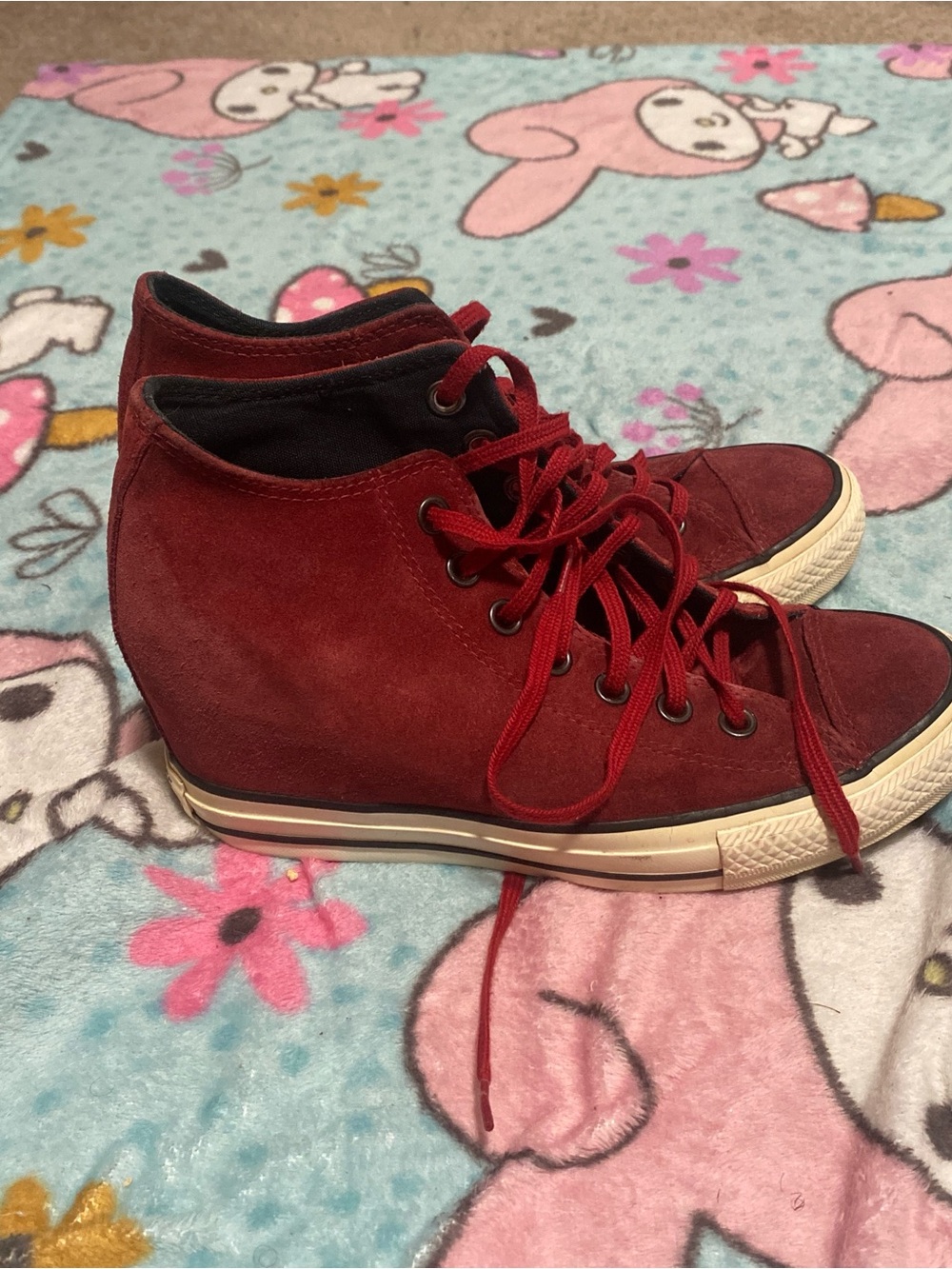 Converse Red Suede High-Top Sneakers